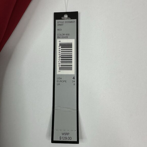 Tahari‎ Women's NWT Red Vinny Business Career Shift Dress 4/C33.2 - Picture 11 of 15